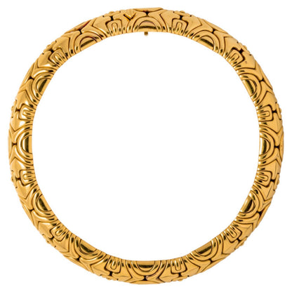 Bvlgari 'Alveare' 18K Yellow Gold Gold Necklace W/Pouch