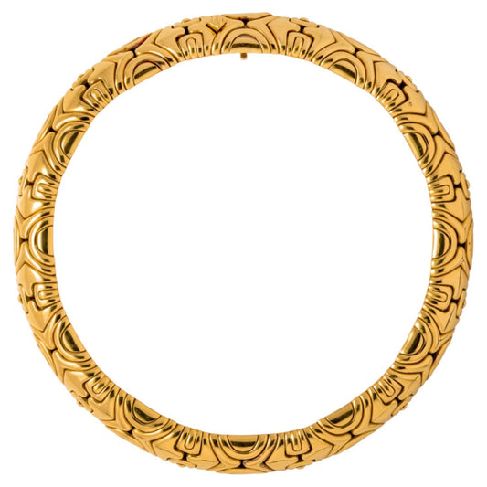 Bvlgari 'Alveare' 18K Yellow Gold Gold Necklace W/Pouch