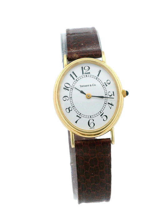 Tiffany & Co. Oval 14K Yellow Gold Ladies Watch