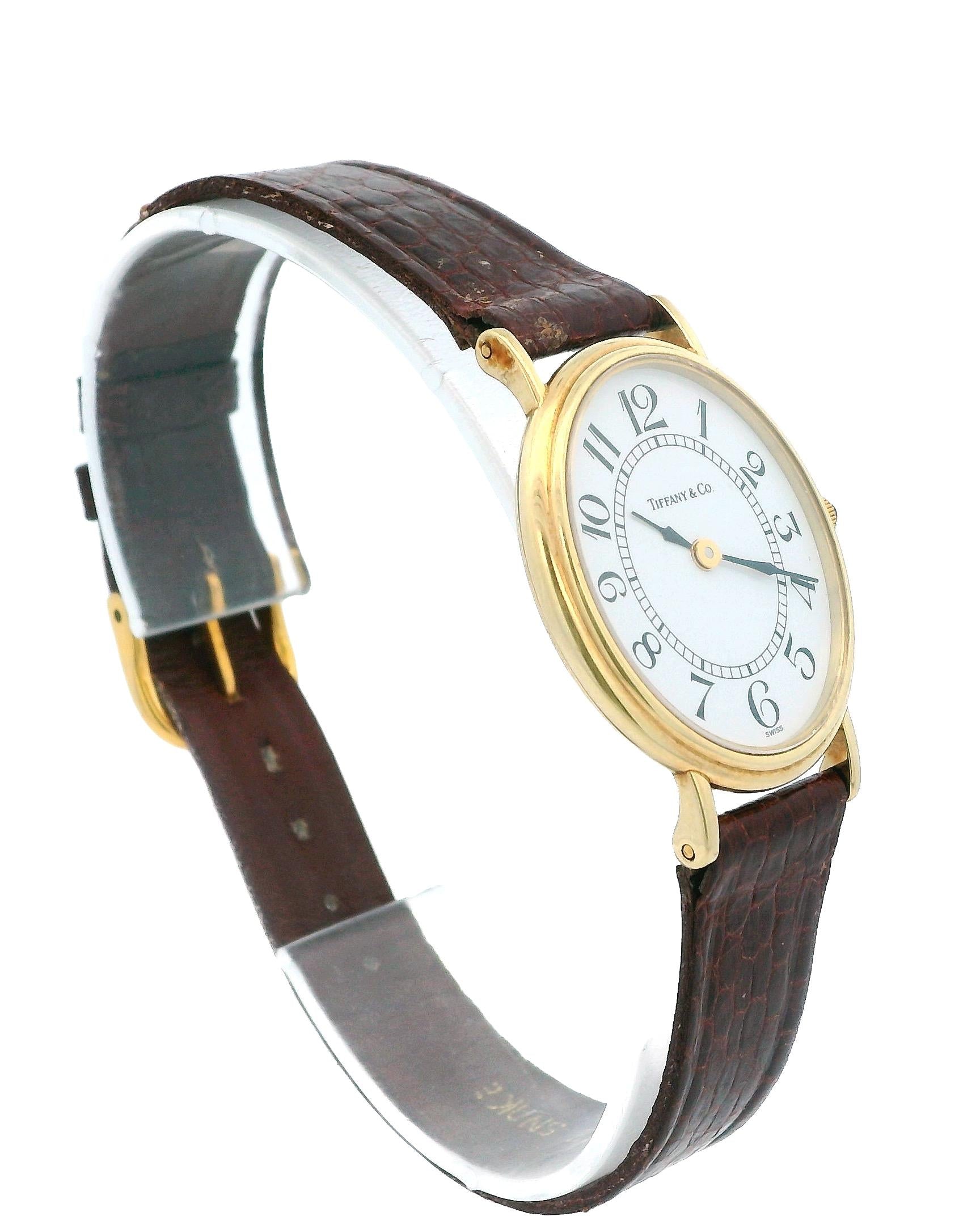 Tiffany & Co. Oval 14K Yellow Gold Ladies Watch