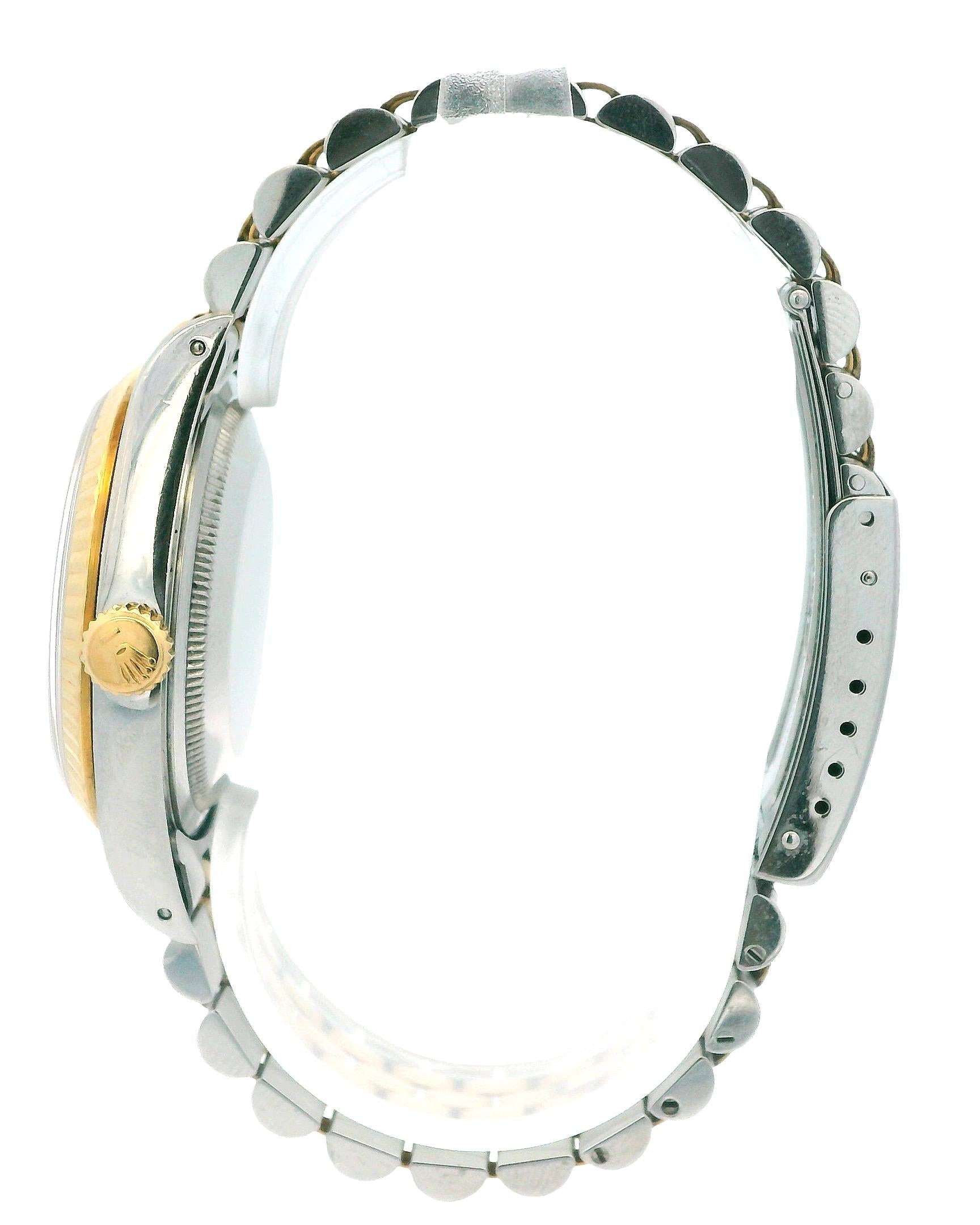 Rolex  Datejust 16233 Ivory Pyramid Dial Watch Full Set