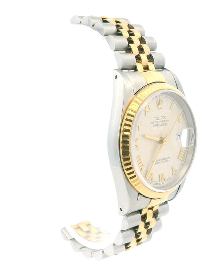 Rolex  Datejust 16233 Ivory Pyramid Dial Watch Full Set