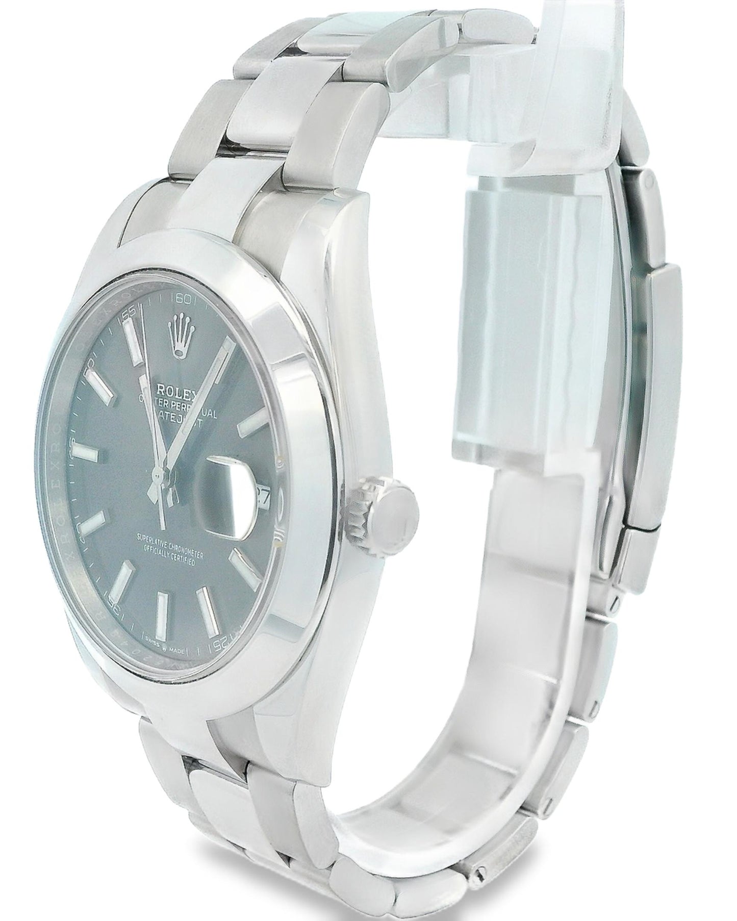 Rolex Datejust 126300 Rhodium Dial Steel Mens Watch & Card