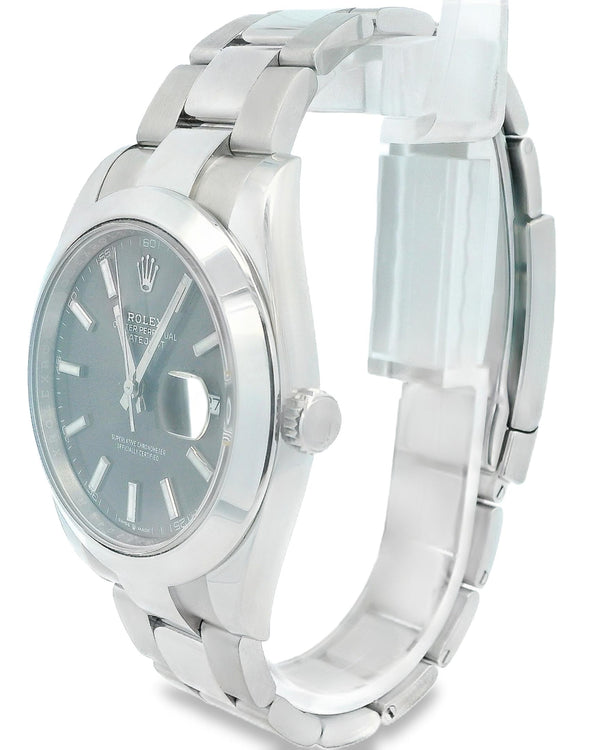 Rolex Datejust 126300 Rhodium Dial Steel Mens Watch & Card