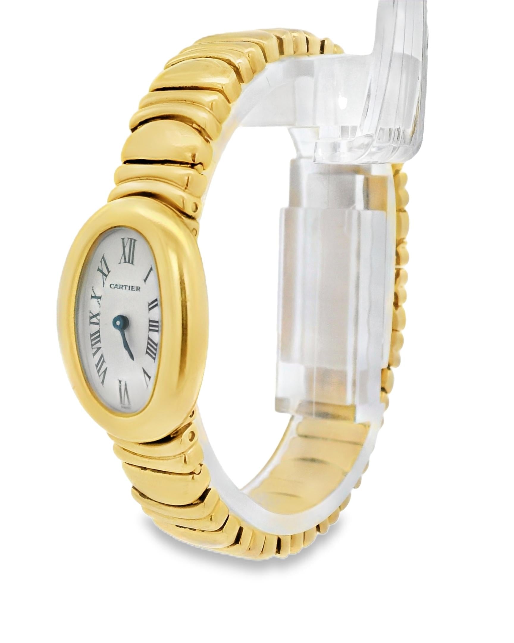 Cartier Baignoire Mini W15109D8 18k Yellow Gold Ladies Watch