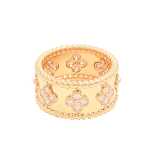 Van Cleef & Arpels Perlée Clover 18K Rose Gold Rind Size 54 W/Box