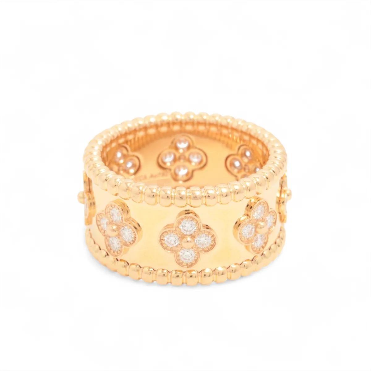 Van Cleef & Arpels Perlée Clover 18K Rose Gold Rind Size 54 W/Box