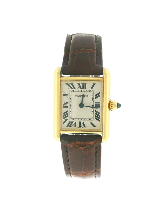 Cartier Tank Louis W1529856 18K Yellow Gold W/Receipt & Papers 2013