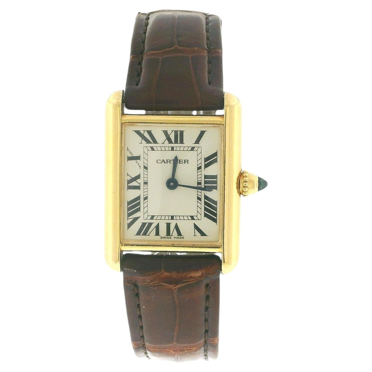 Cartier Tank Louis W1529856 18K Yellow Gold W/Receipt & Papers 2013
