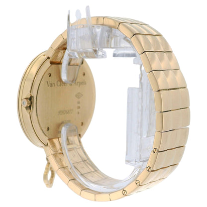 Van Cleef & Arpels 18k Rose Gold Floral Charm MOP Dial Box Papers