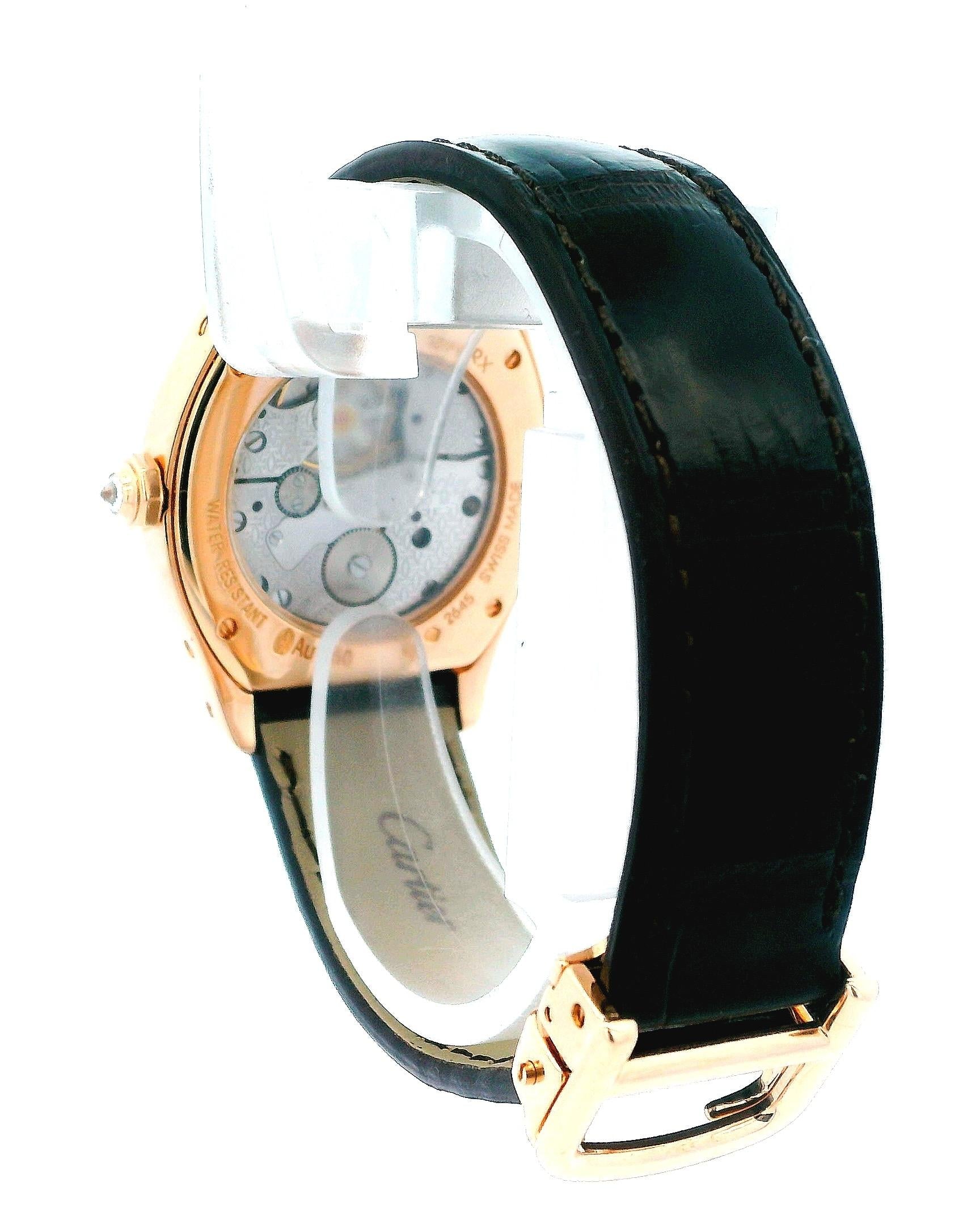 Cartier Tortue WA507031 18K Rose Gold & Diamond Bezel Ladies Watch