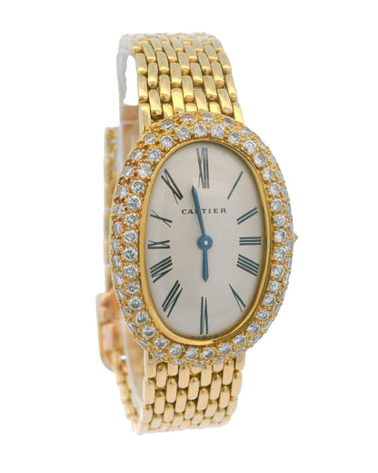 Cartier Baignoire Paris 18K Yellow Gold & Factory Diamond Gran De Ris Bracelet