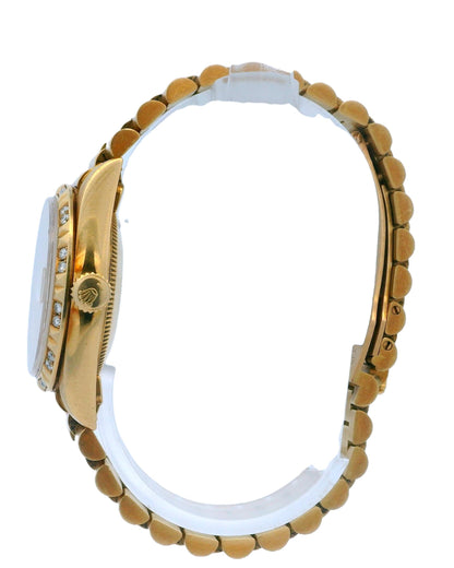 Rolex Datejust 68258 18K Yellow Gold Midsize Ladies Watch