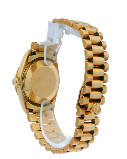Rolex Datejust 68258 18K Yellow Gold Midsize Ladies Watch