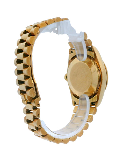 Rolex Datejust 68258 18K Yellow Gold Midsize Ladies Watch