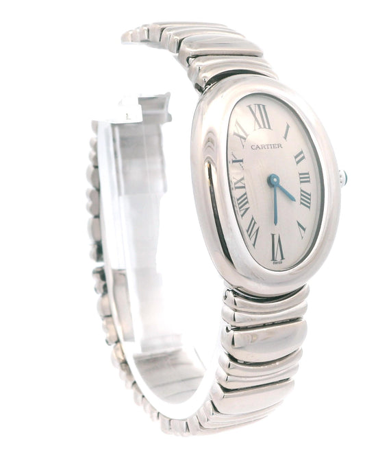 Cartier Baignoire W15133L2 18K White Gold Ladies Watch