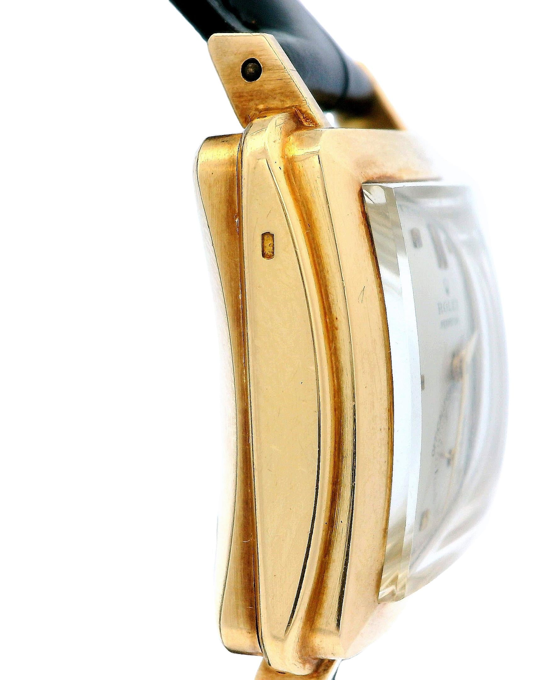Vintage Rolex 4643 Square Bubble-back 18k Yellow Gold Original Dial