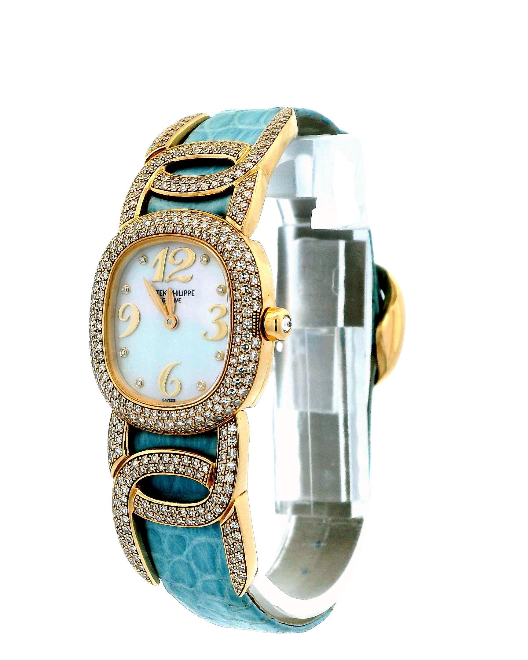 Patek Philippe Ellipse 4832 Articulated Pave MOP Dial Ladies Watch