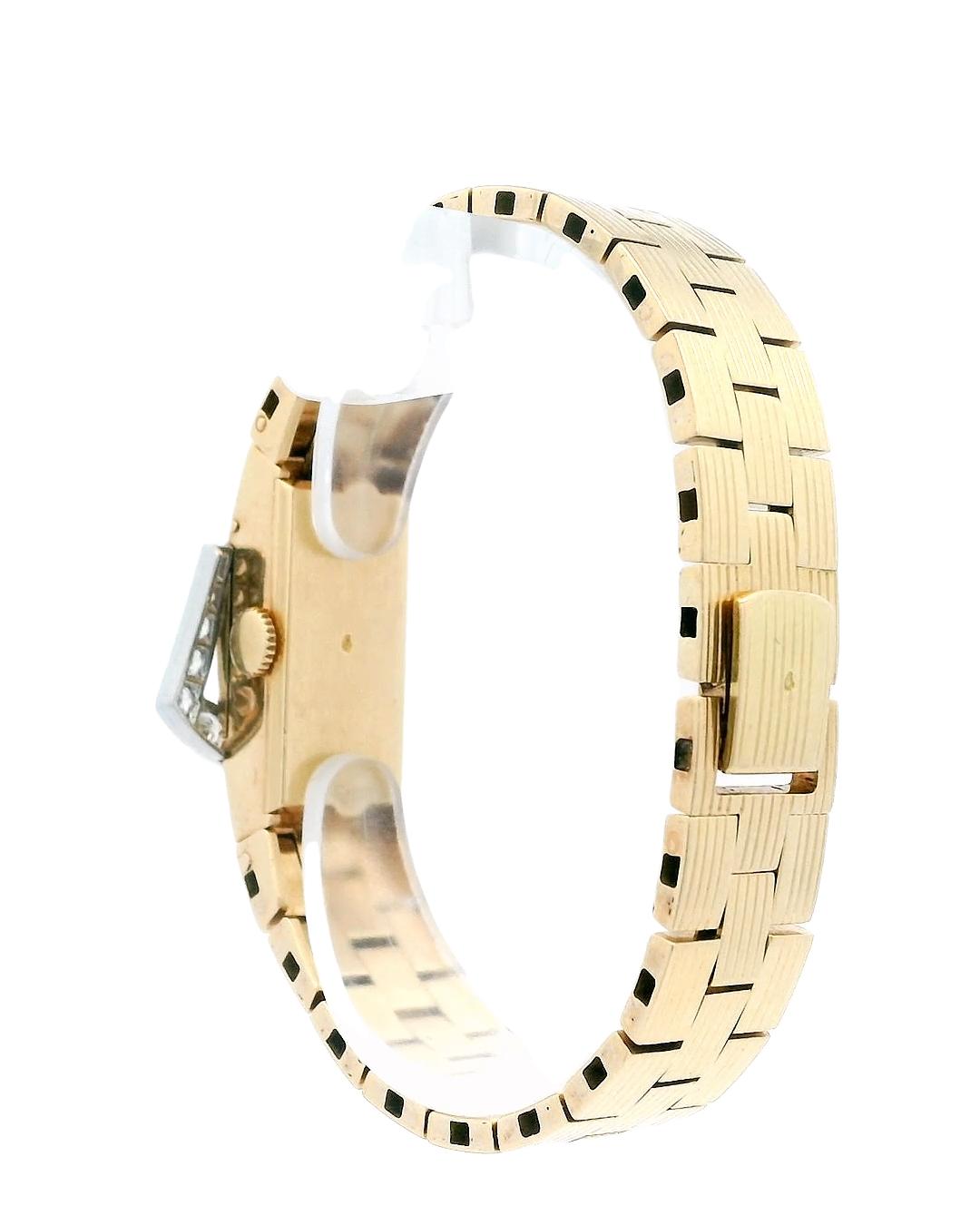 Encausse & Krasker Pave Buckle Cover Fluted Bracelet-watch
