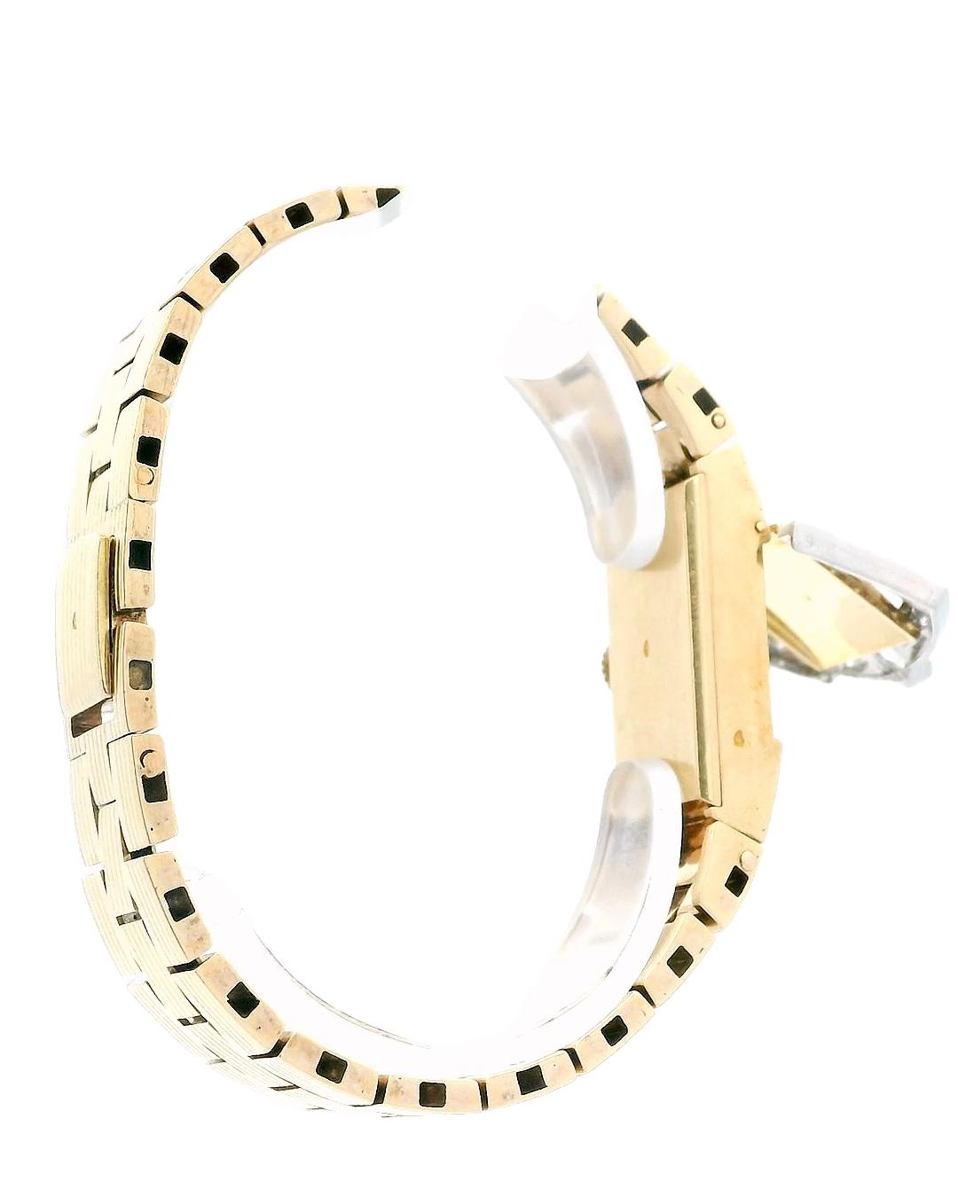 Encausse & Krasker Pave Buckle Cover Fluted Bracelet-watch