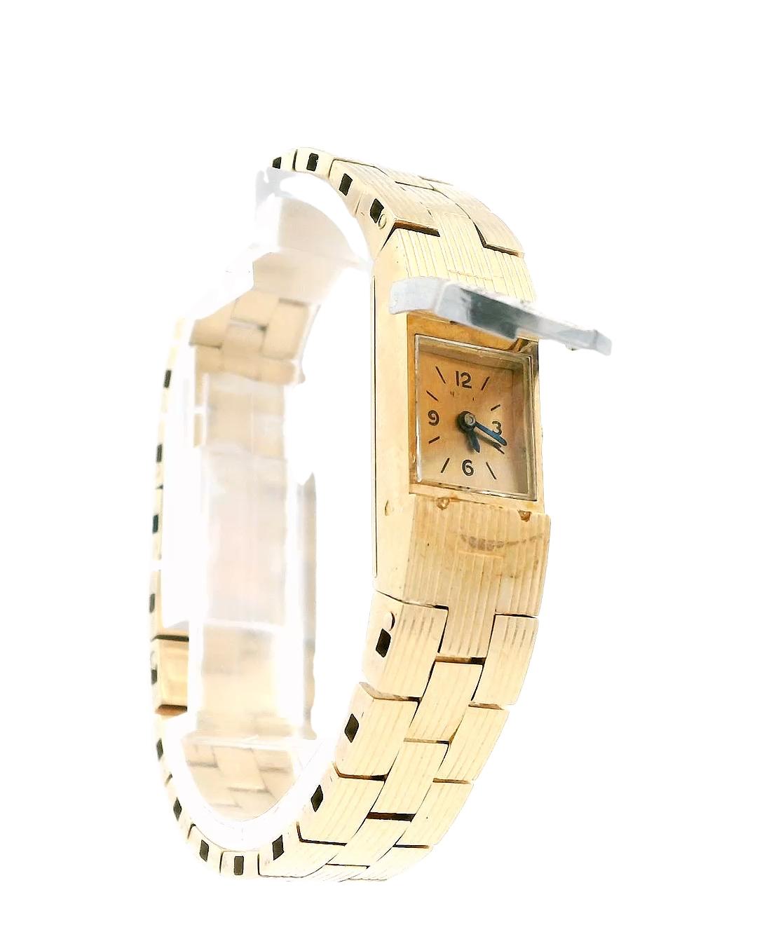 Encausse & Krasker Pave Buckle Cover Fluted Bracelet-watch