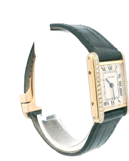 Cartier Tank Paris Diamond 18K Yellow Gold Ladies Watch