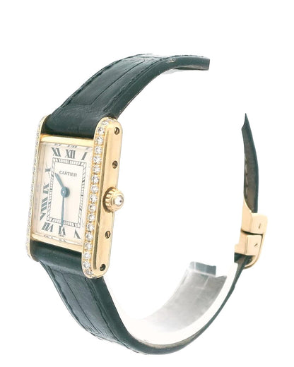 Cartier Tank Paris Diamond 18K Yellow Gold Ladies Watch