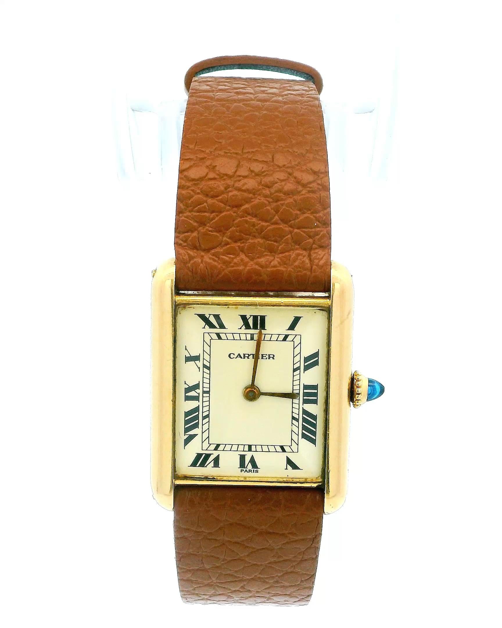 Cartier Tank 21842 Paris Dial Vintage Ladies Watch