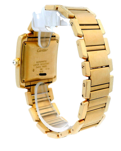 Cartier Tank Francaise WE1010R8 18K Yellow Gold & Diamond Service Papers