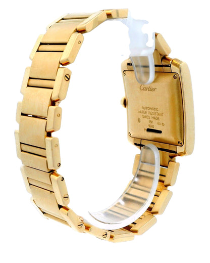 Cartier Tank Francaise WE1010R8 18K Yellow Gold & Diamond Service Papers