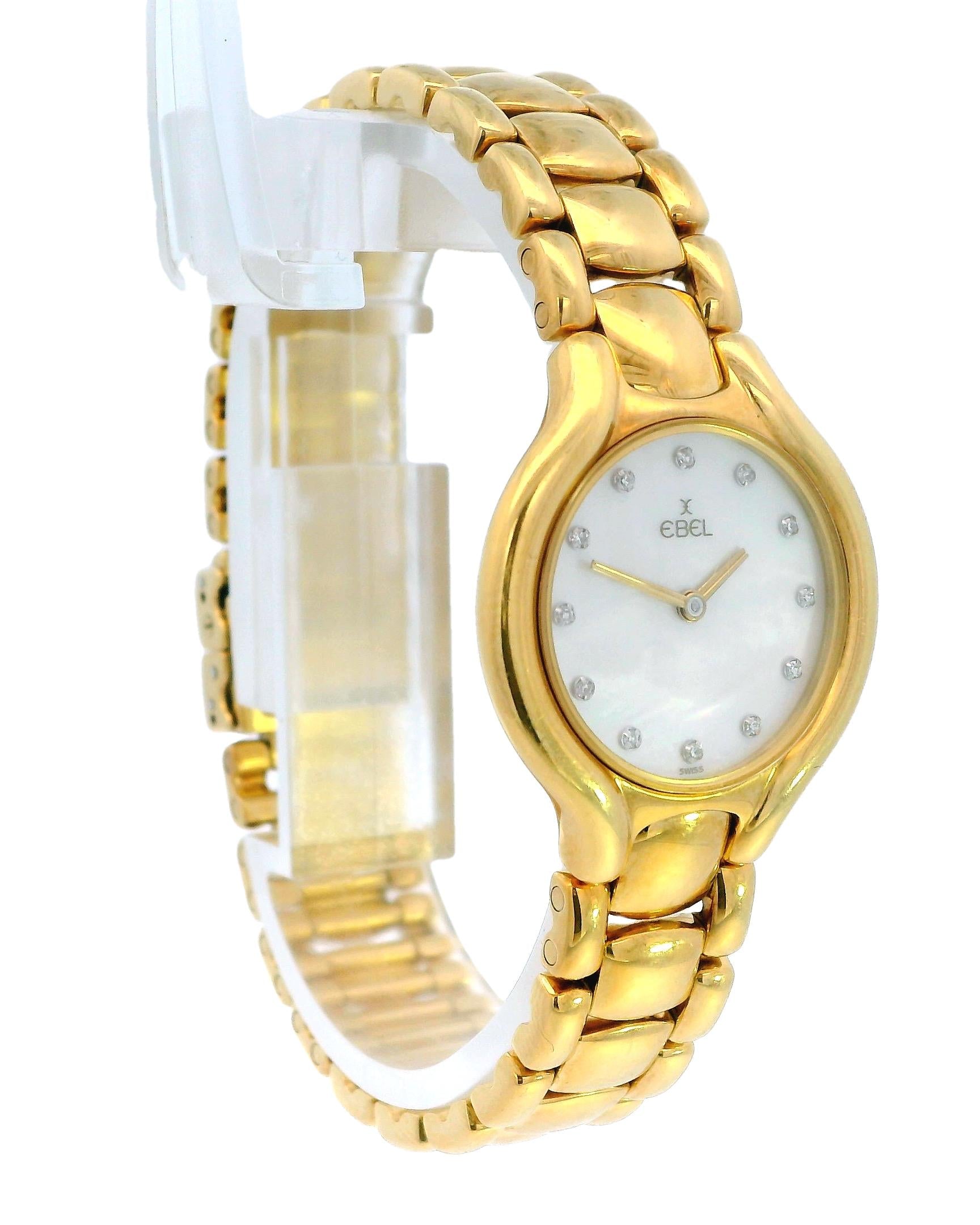 Ebel Beluga 866960 18k MOP Diamond Dial Small