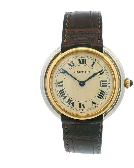 Cartier Vendome Rondo 18k White & Yellow Gold Paris Dial Watch