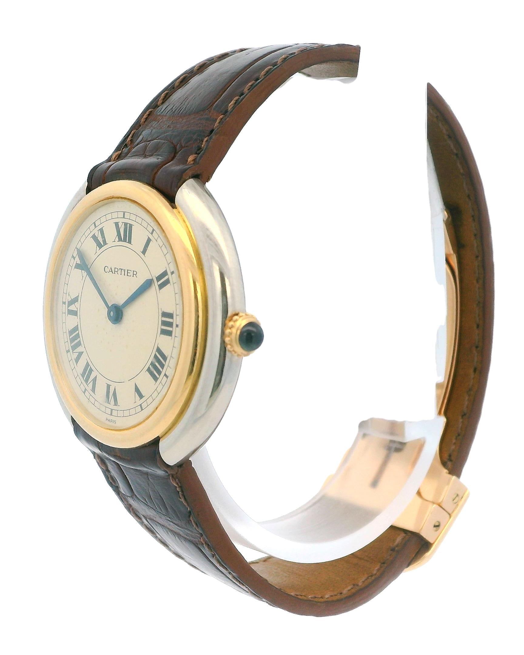 Cartier Vendome Rondo 18k White & Yellow Gold Paris Dial Watch