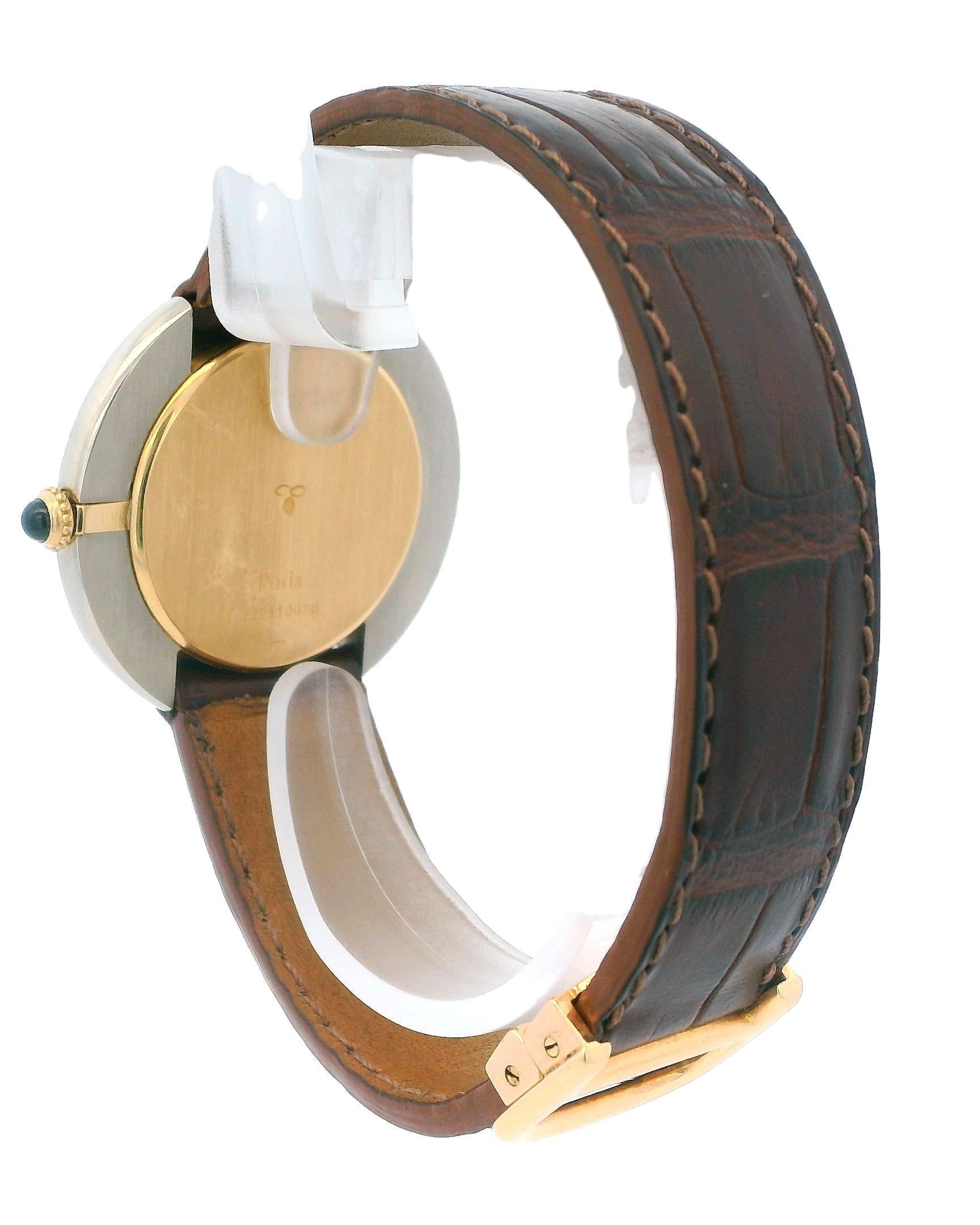 Cartier Vendome Rondo 18k White & Yellow Gold Paris Dial Watch