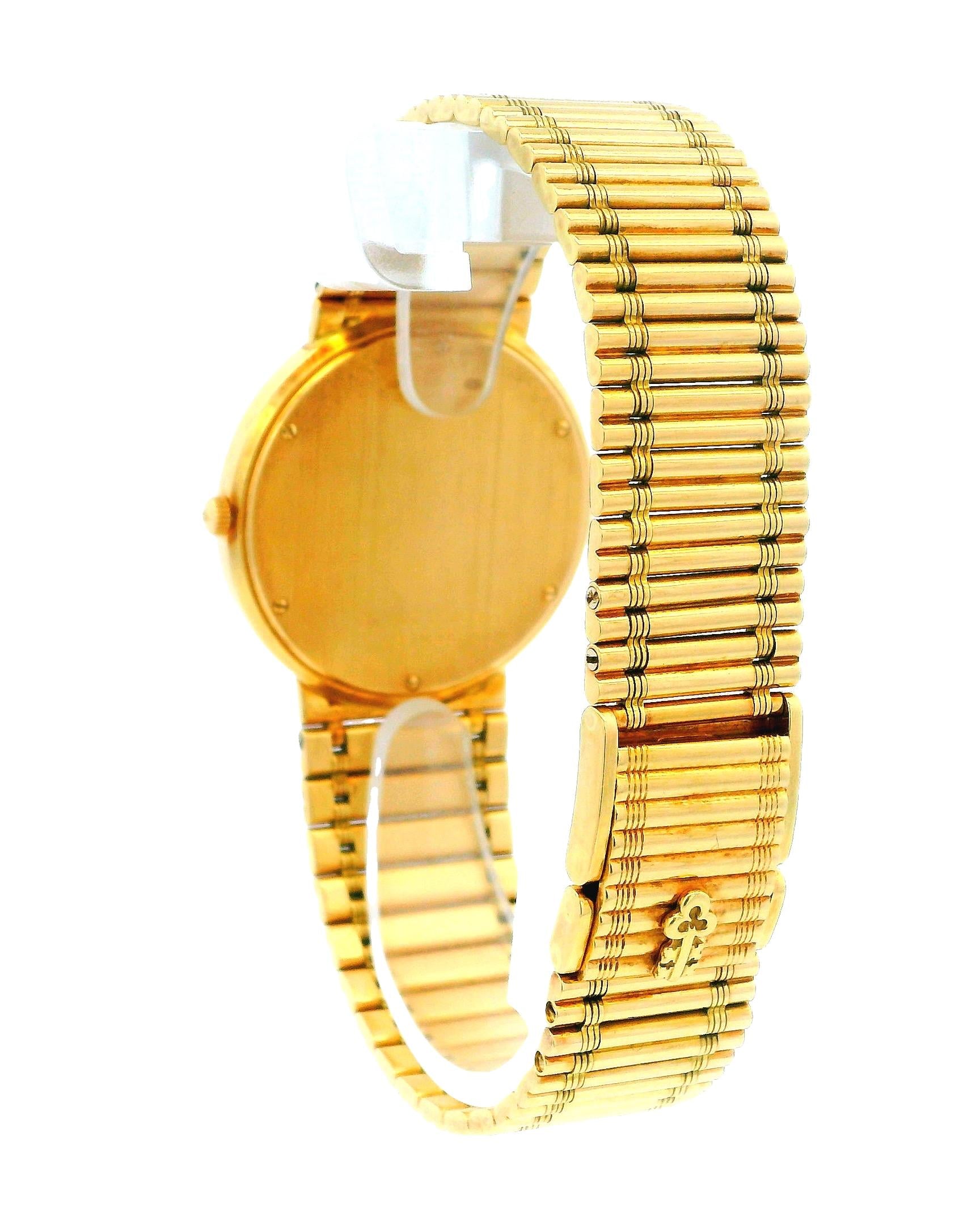 Corum Romulus 18K Yellow Gold Ruby Bag Bezel Reeded Link Bracelet