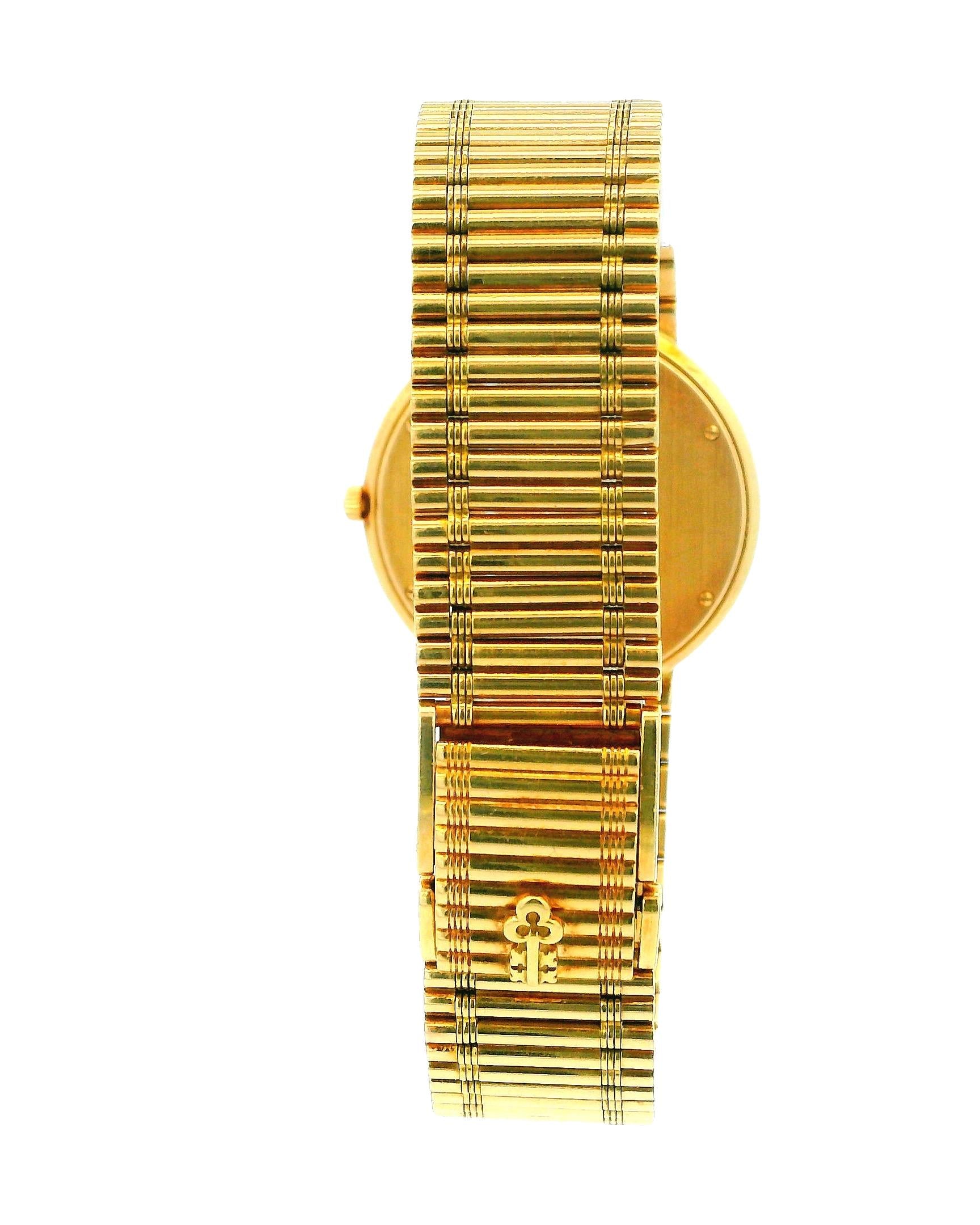 Corum Romulus 18K Yellow Gold Ruby Bag Bezel Reeded Link Bracelet