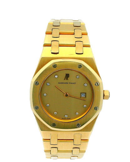 Audemars Piguet Royal Oak 6048BA 18K Yellow Gold Diamond Dial Service Papers
