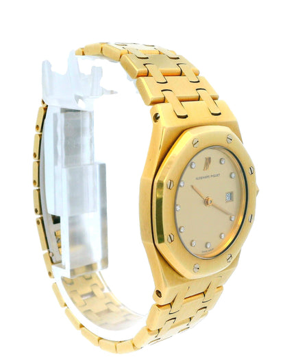 Audemars Piguet Royal Oak 6048BA 18K Yellow Gold Diamond Dial Service Papers
