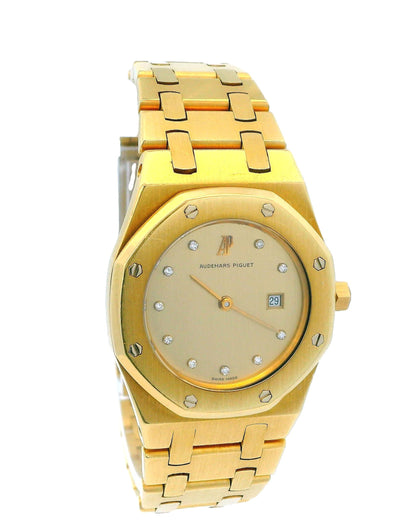 Audemars Piguet Royal Oak 6048BA 18K Yellow Gold Diamond Dial Service Papers