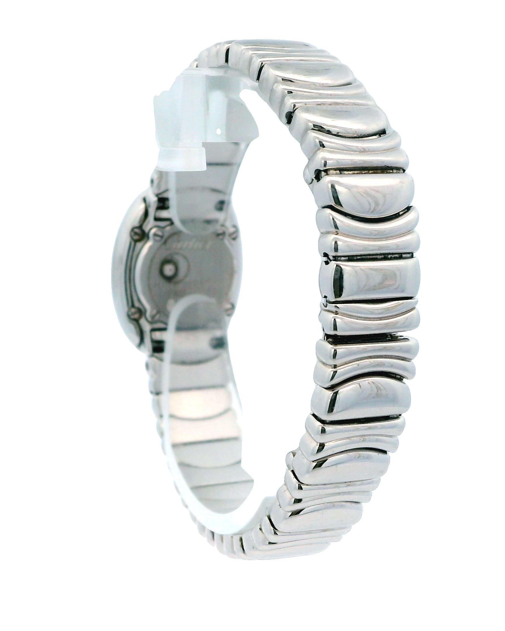 Cartier Baignoire W15189L2 Mini 18K White Gold Pave Case Box & Papers