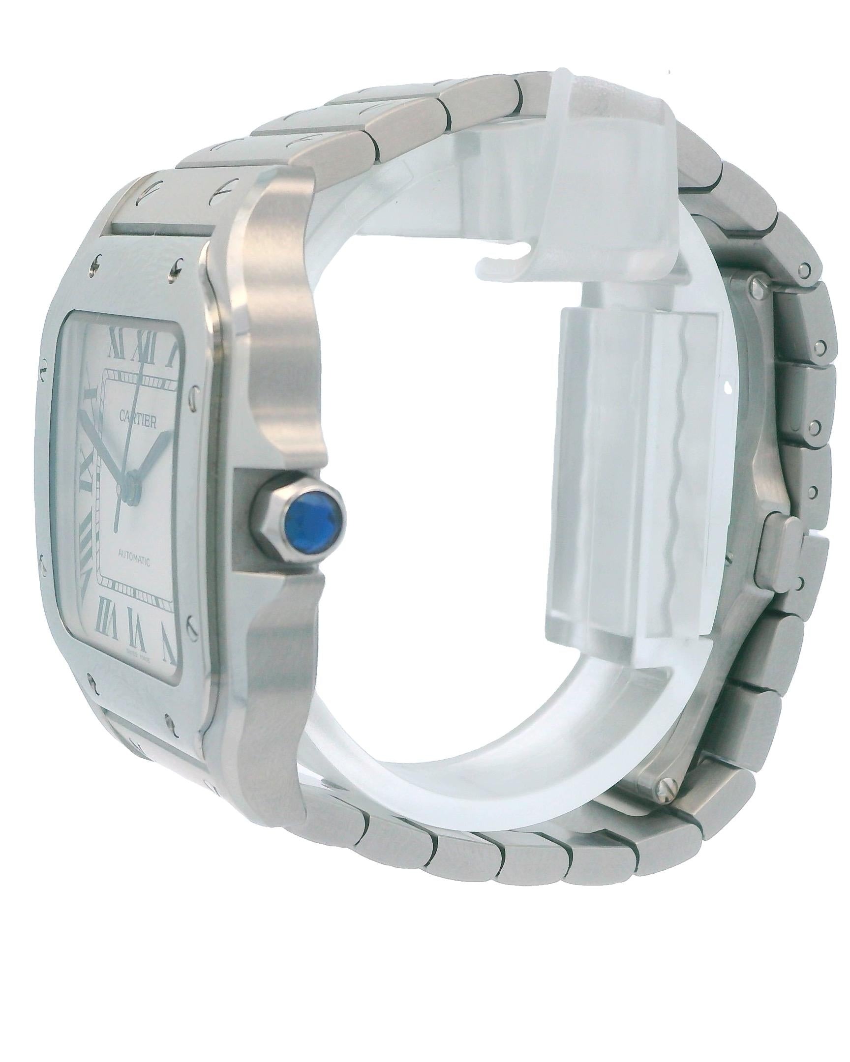 Cartier Santos WSSA0029 MidSize Stainless Steel Watch & Box