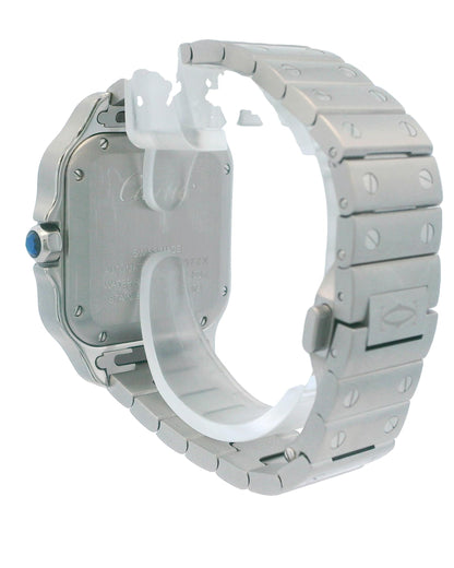 Cartier Santos WSSA0029 MidSize Stainless Steel Watch & Box