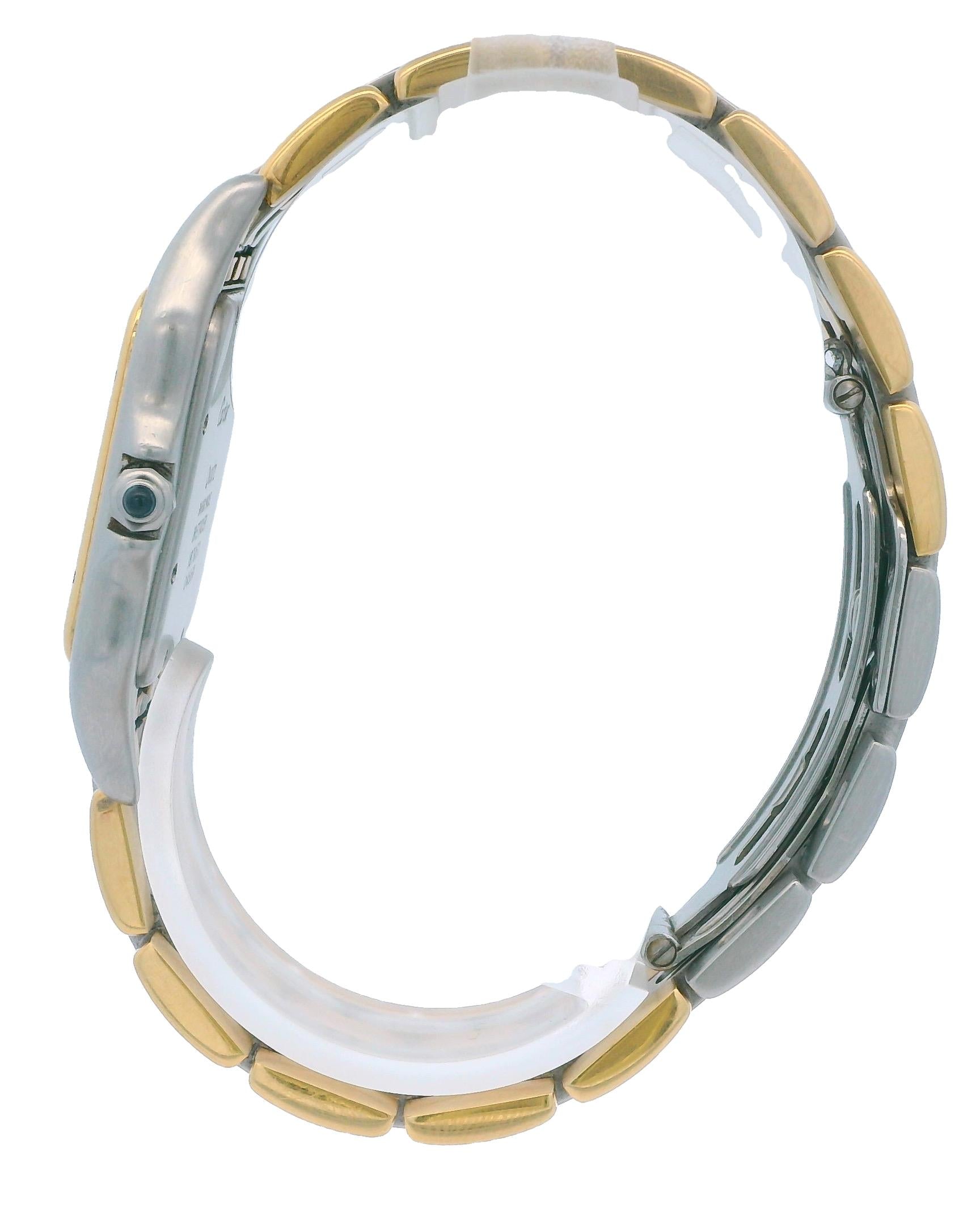 Cartier Panthere Three Row 18K Gold & Stainless Steel Large Watch