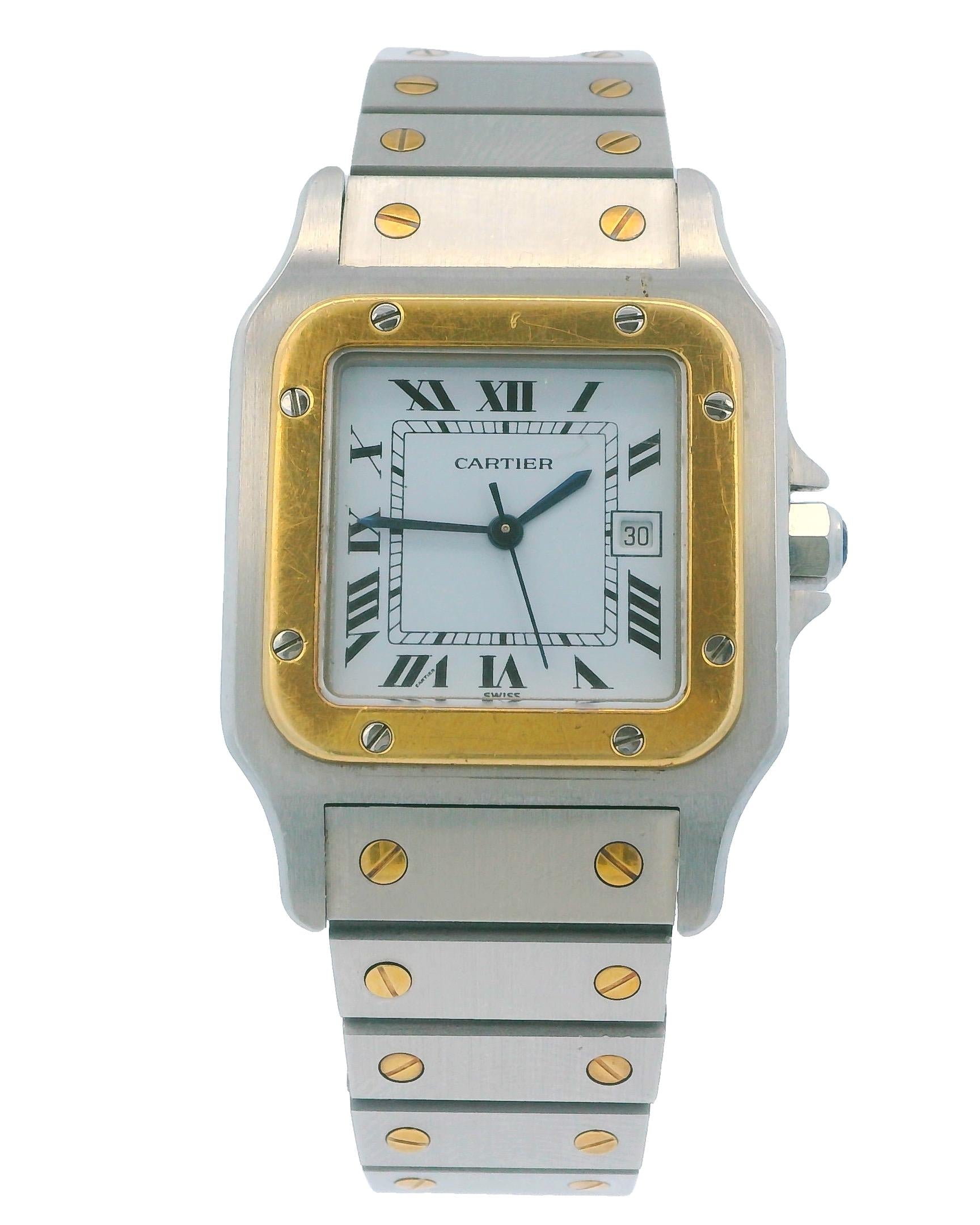 Cartier Santos Carrée Two-Tone Watch Box & Papers