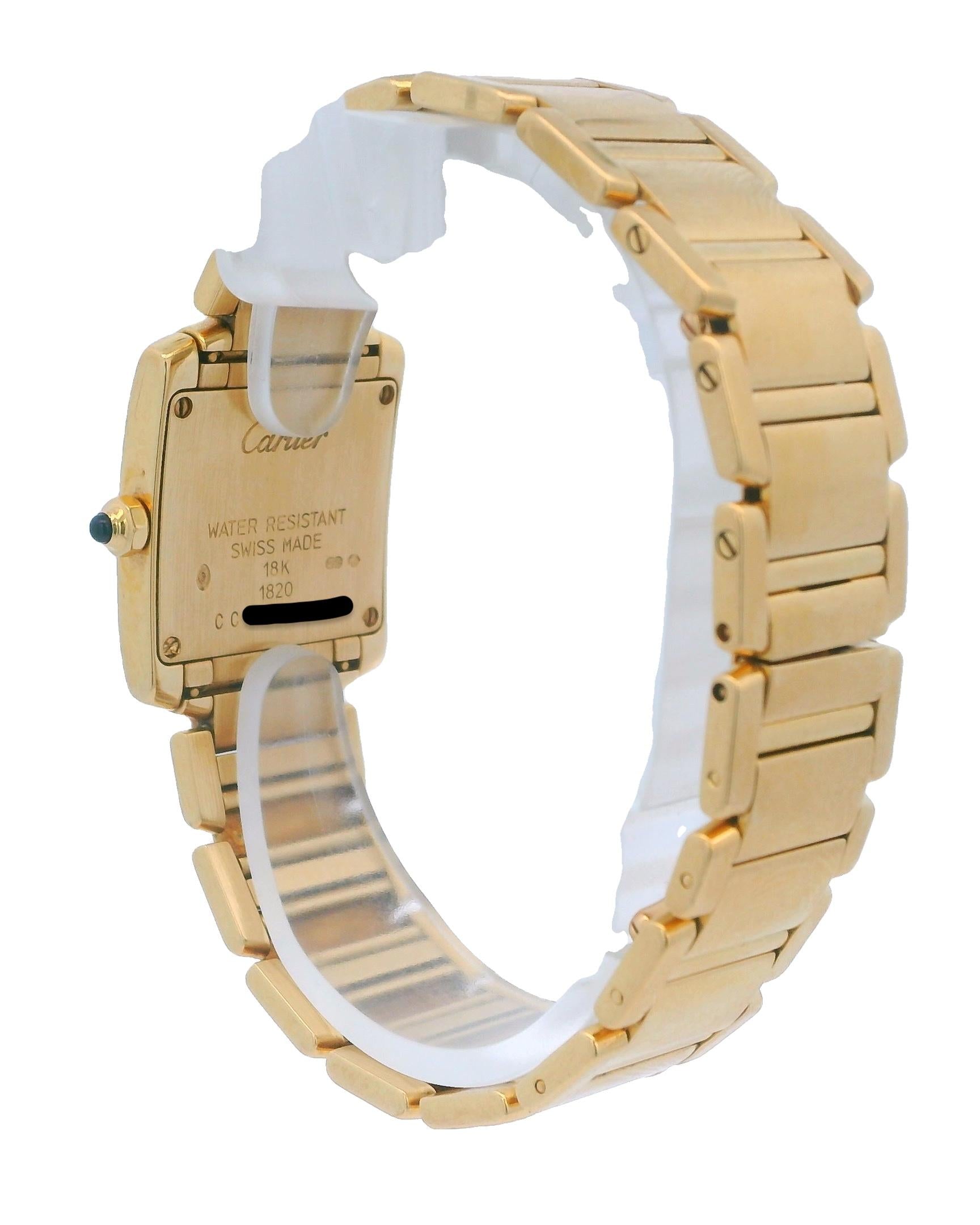 Cartier Tank Francaise W50002N2 Yellow Gold Ladies Watch