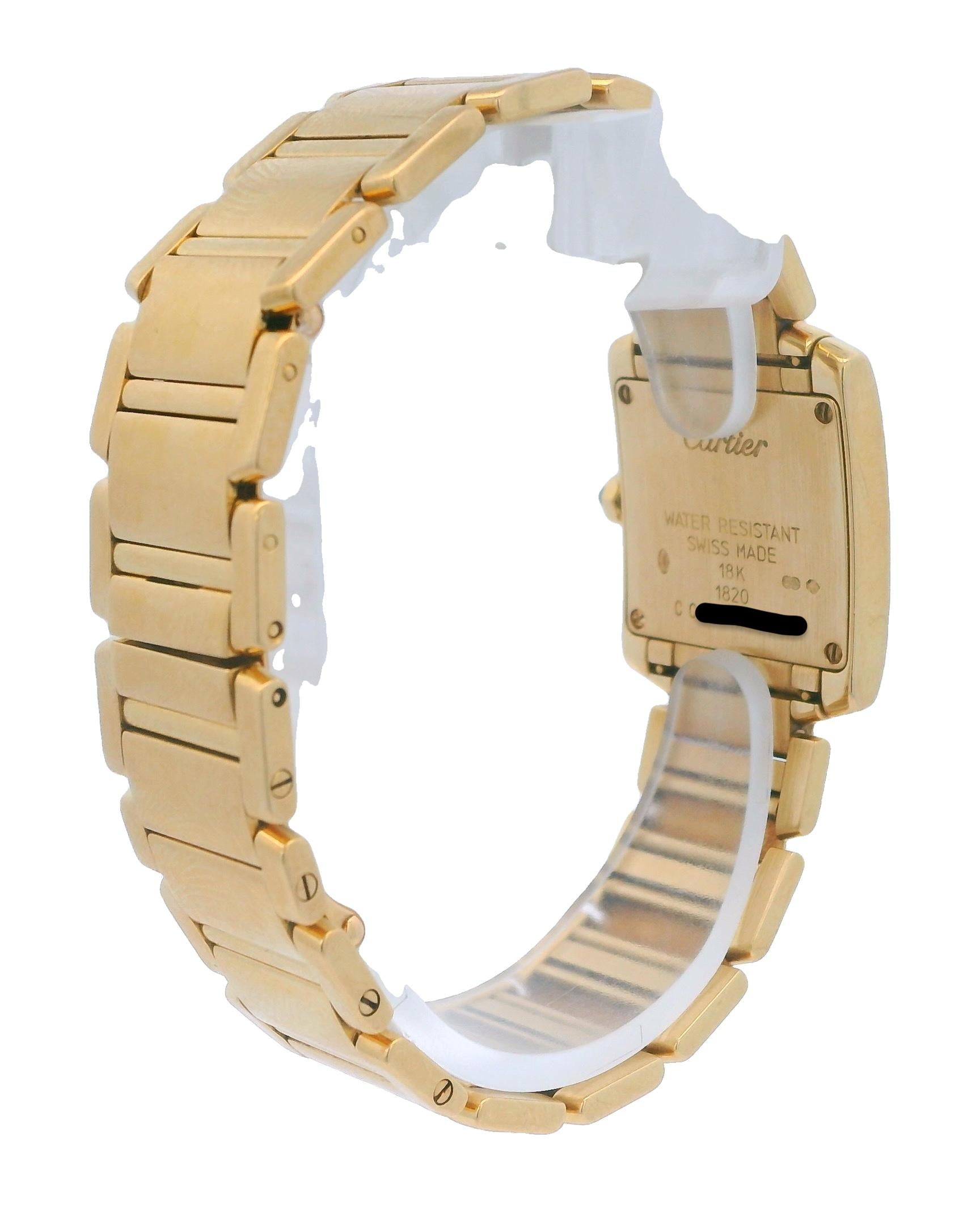 Cartier Tank Francaise W50002N2 Yellow Gold Ladies Watch