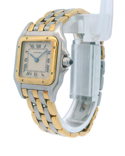 Cartier Panthere Small Three Row 18K Gold & Stainless Steel Box & Papers
