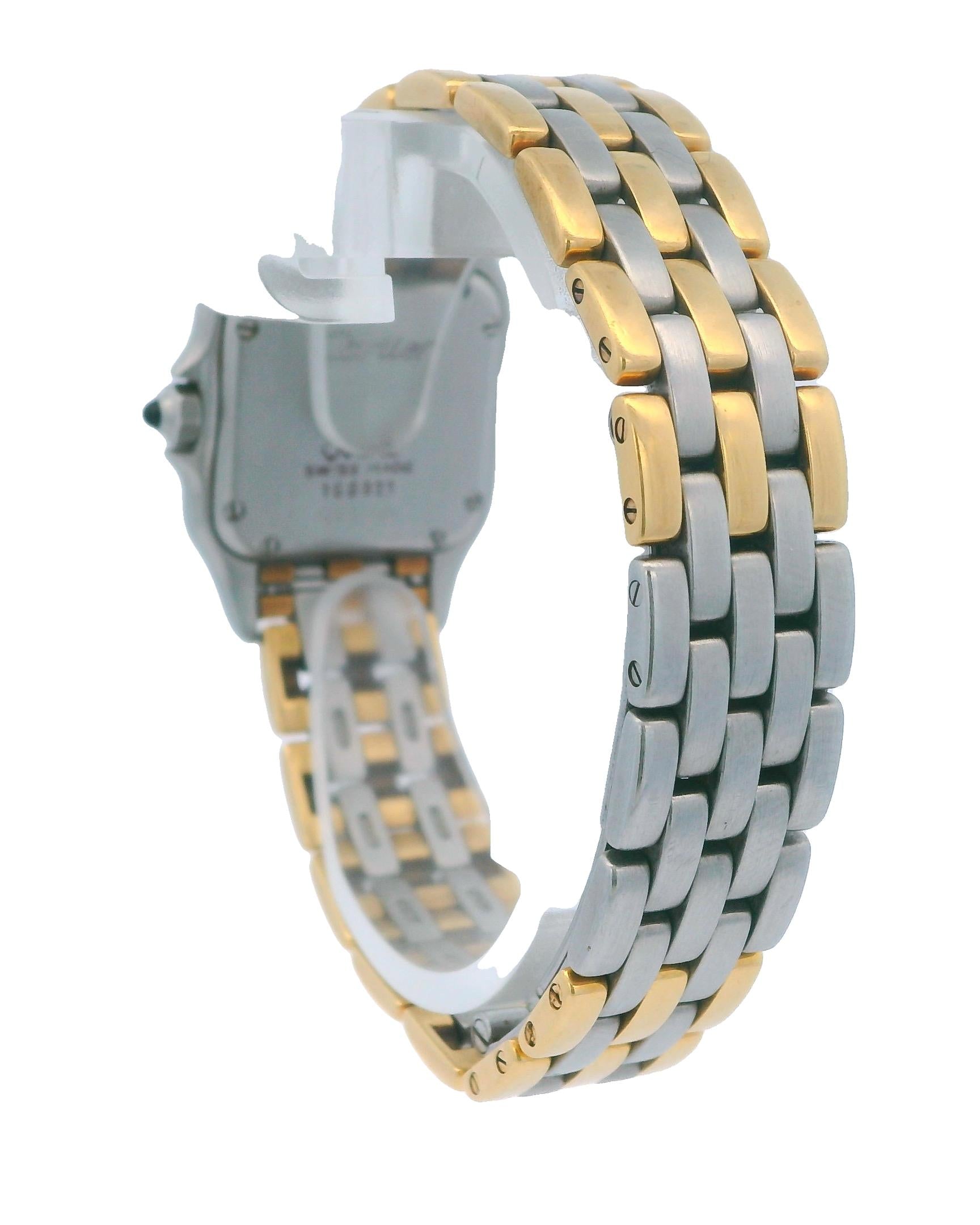 Cartier Panthere Small Three Row 18K Gold & Stainless Steel Box & Papers