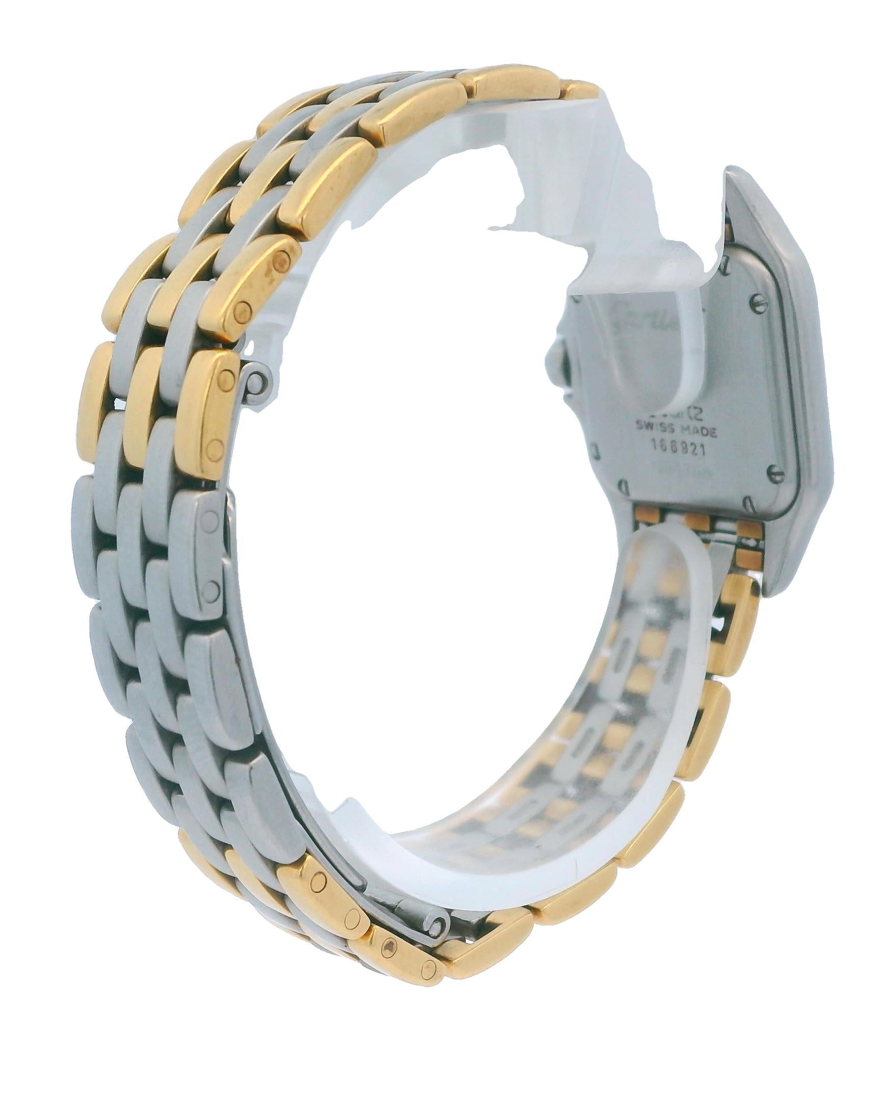 Cartier Panthere Small Three Row 18K Gold & Stainless Steel Box & Papers