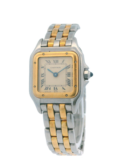 Cartier Panthere Small Two Row 18K Gold & Stainless Steel Watch